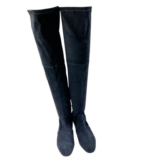Stuart Weitzman NWOB Lowland Suede Over-The-Knee Boots Black Size 9.5 - Picture 3 of 12